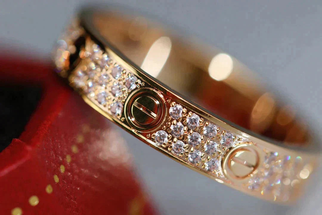 [Sophire Jewelry ]LOVE RING 3.6MM DIAMOND PAVED