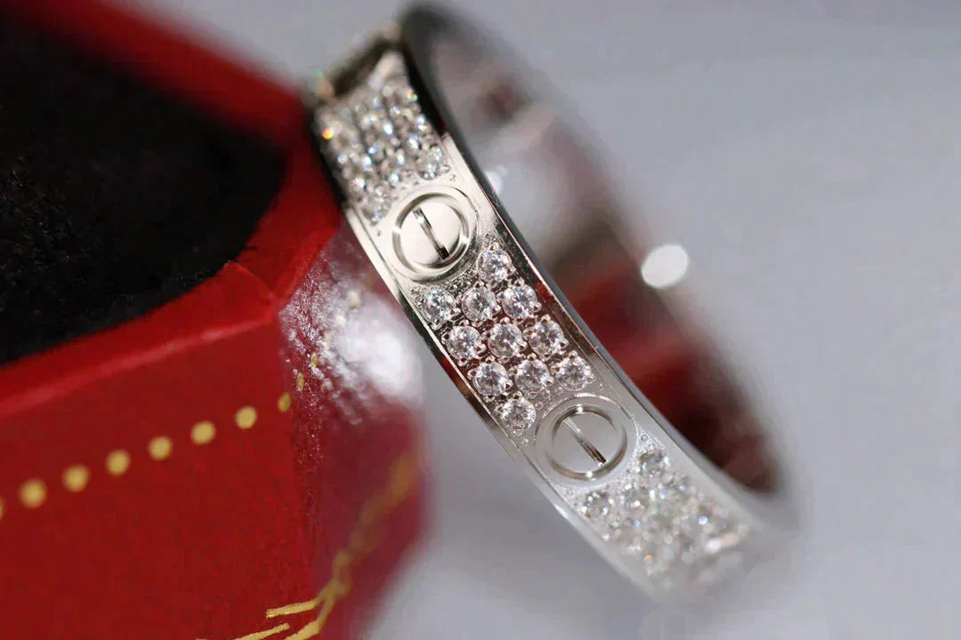 [Sophire Jewelry ]LOVE RING 3.6MM DIAMOND PAVED