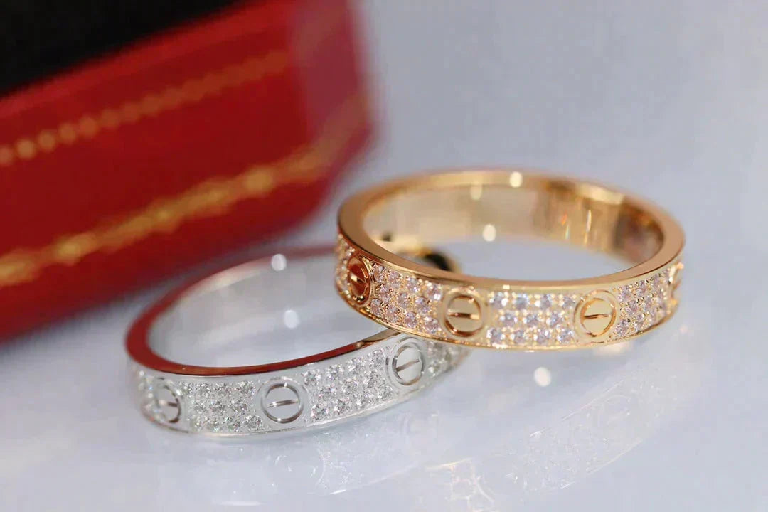 [Sophire Jewelry ]LOVE RING 3.6MM DIAMOND PAVED