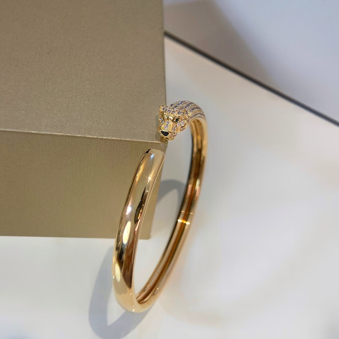 [Sophire Jewelry ]PANTHERE GOLD DIAMOND OPEN BRACELET