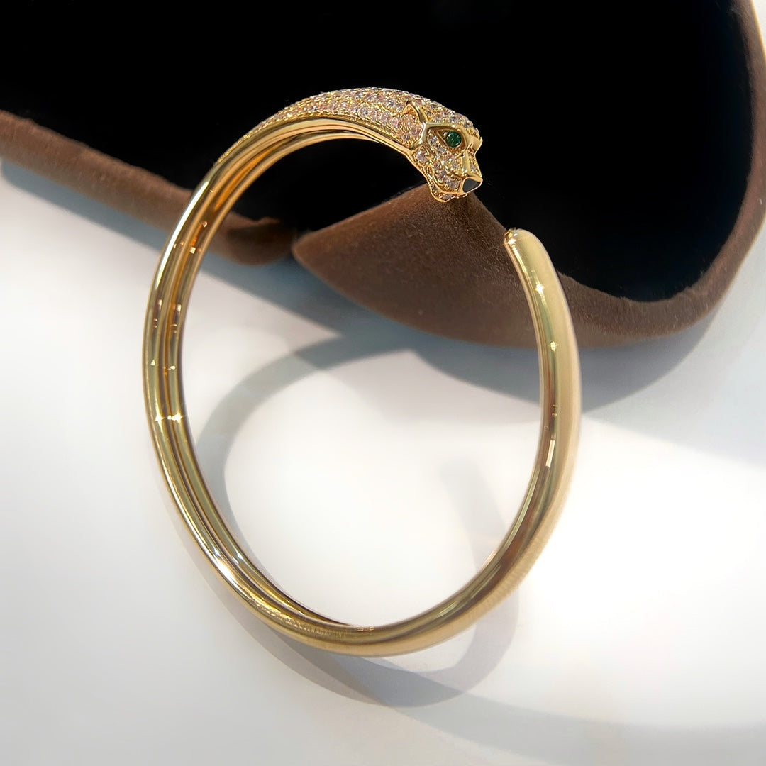[Sophire Jewelry ]PANTHERE GOLD DIAMOND OPEN BRACELET