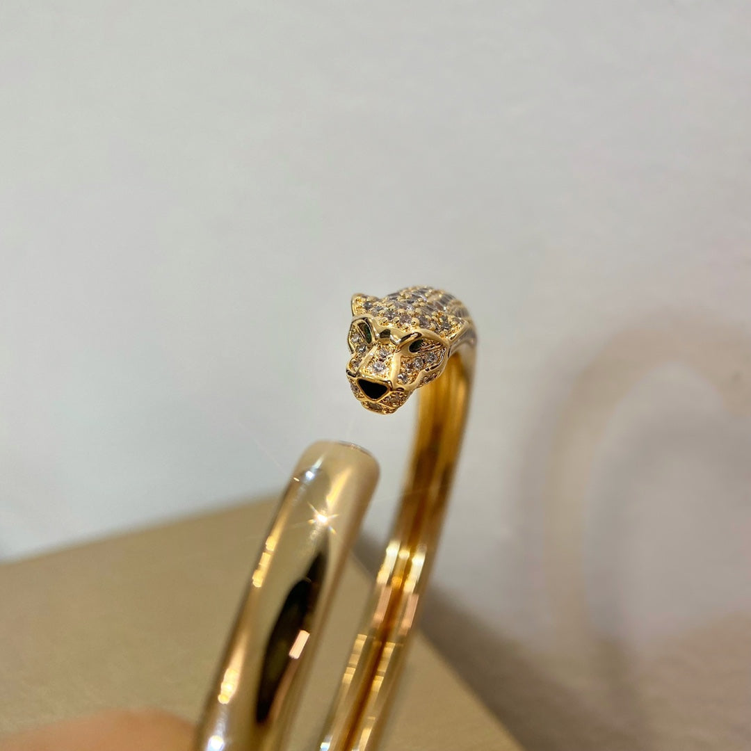 [Sophire Jewelry ]PANTHERE GOLD DIAMOND OPEN BRACELET