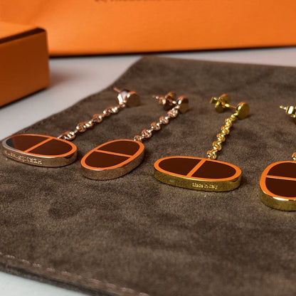 [Sophire Jewelry ]CHAINE VERSO BLACK CERAMIC EARRINGS