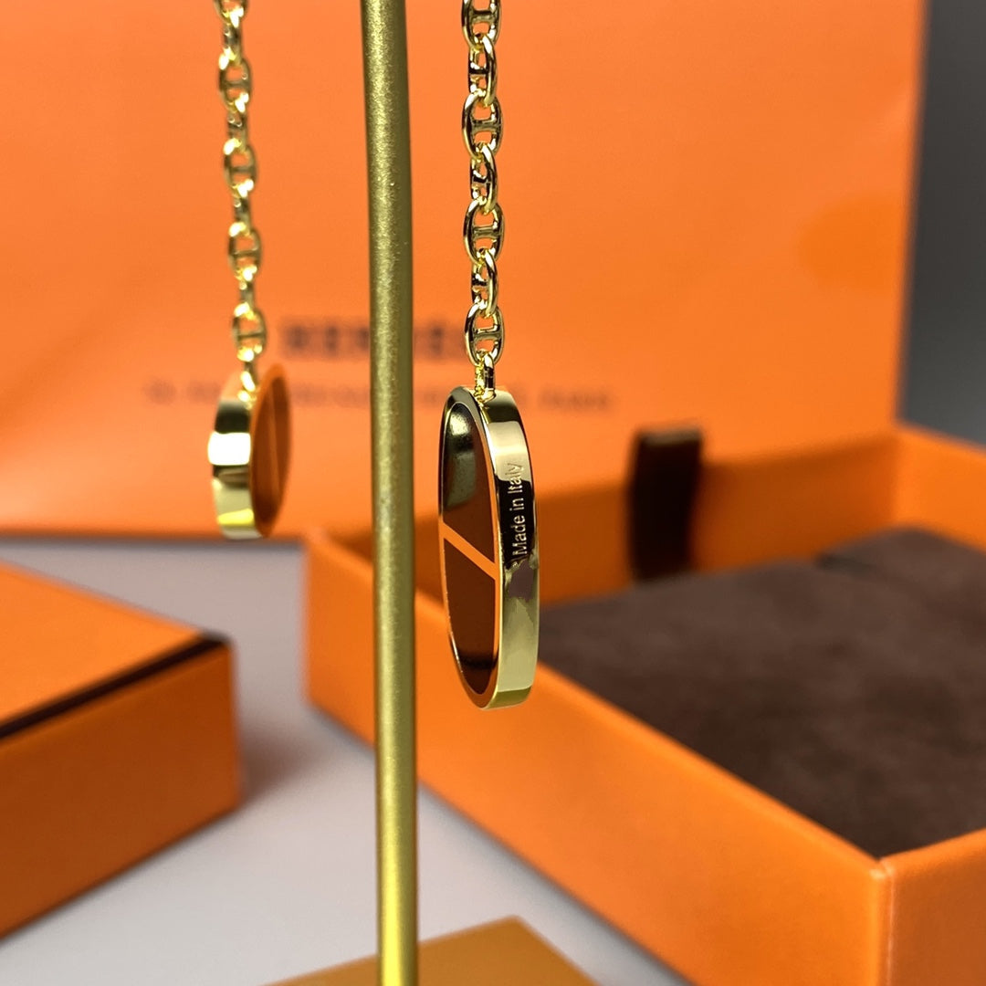 [Sophire Jewelry ]CHAINE VERSO BLACK CERAMIC EARRINGS