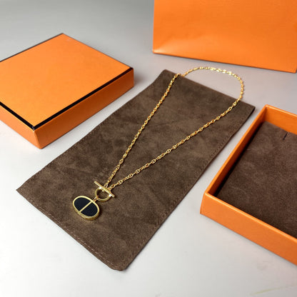 [Sophire Jewelry ]CHAINE VERSO BLACK CERAMIC NECKLACE