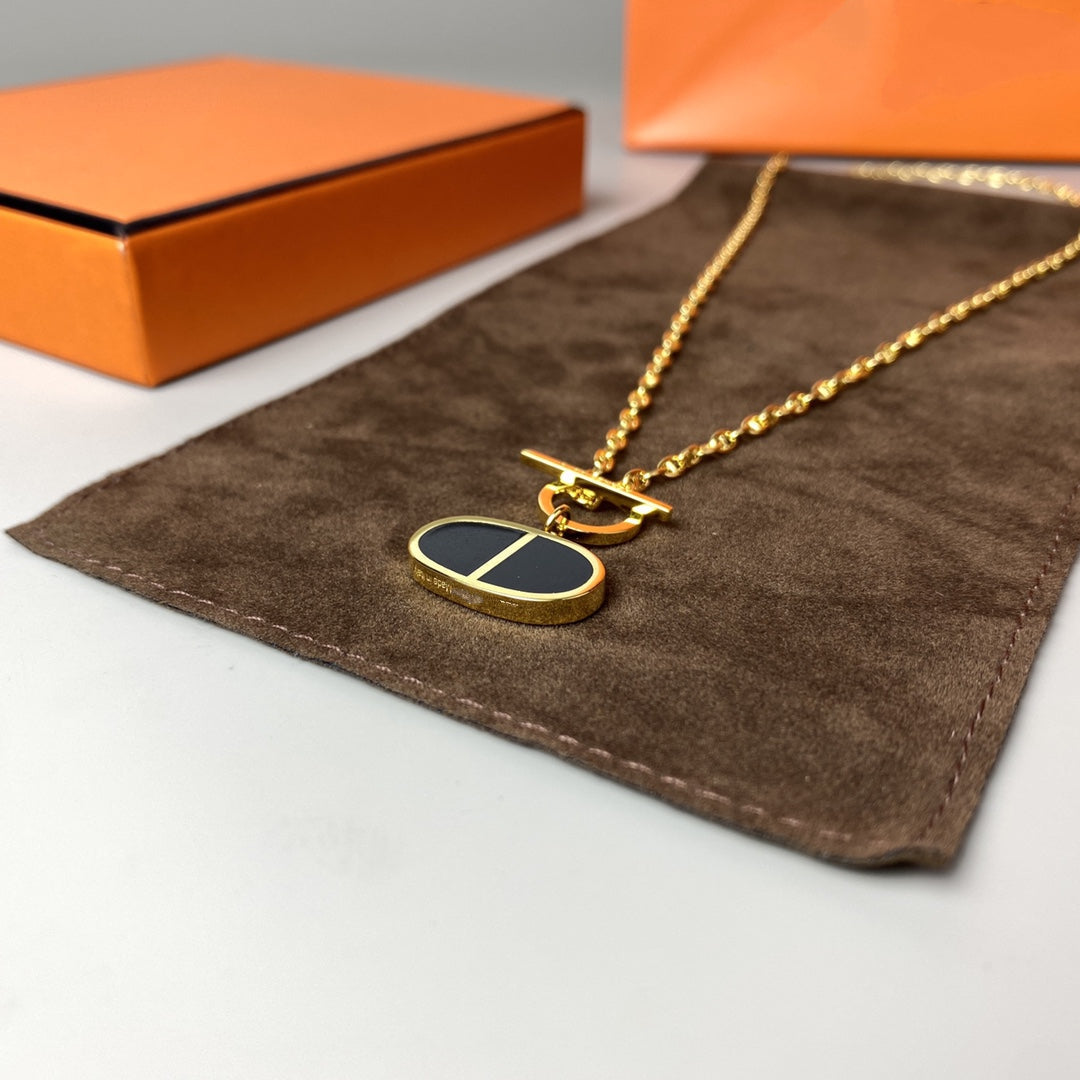 [Sophire Jewelry ]CHAINE VERSO BLACK CERAMIC NECKLACE