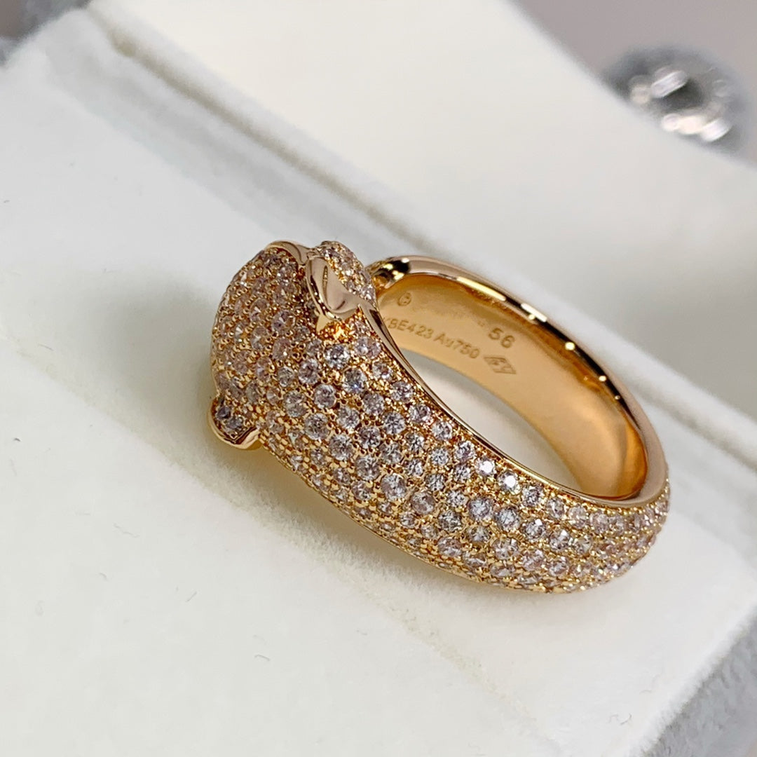 [Sophire Jewelry ]PANTHERE PINK GOLD DIAMOND RING
