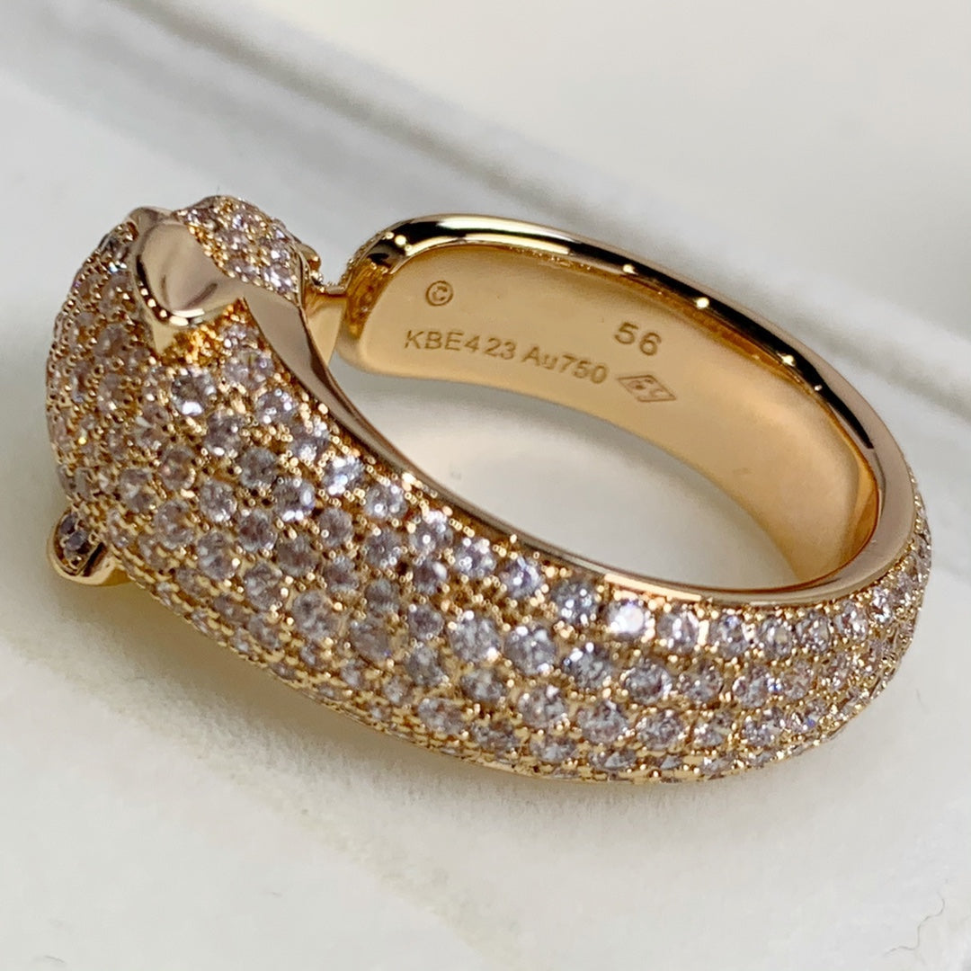 [Sophire Jewelry ]PANTHERE PINK GOLD DIAMOND RING