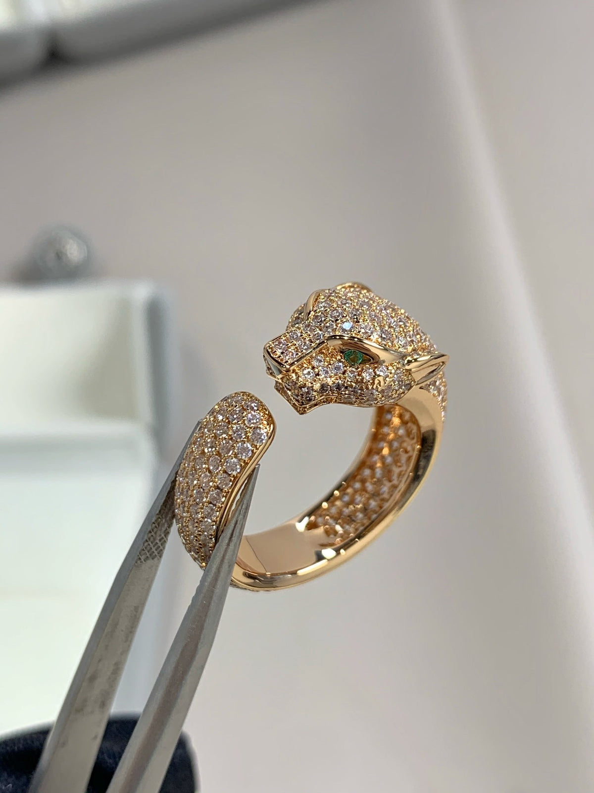 [Sophire Jewelry ]PANTHERE PINK GOLD DIAMOND RING
