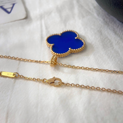 [Sophire Jewelry ]CLOVER 25MM NECKLACE TURQUOISE ROSE GOLD