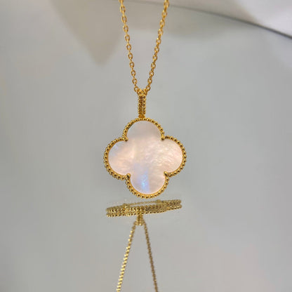 [Sophire Jewelry ]CLOVER 25MM MOP LARGE PENDANT NECKLACE