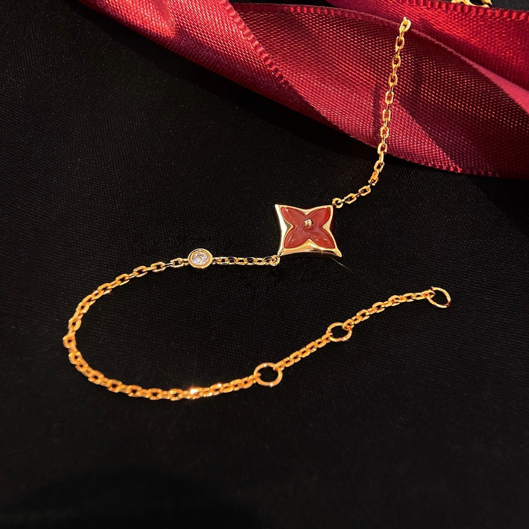 [Sophire Jewelry ]COLOR STAR CARNELIAN PINK GOLD DIAMOND BRACELET