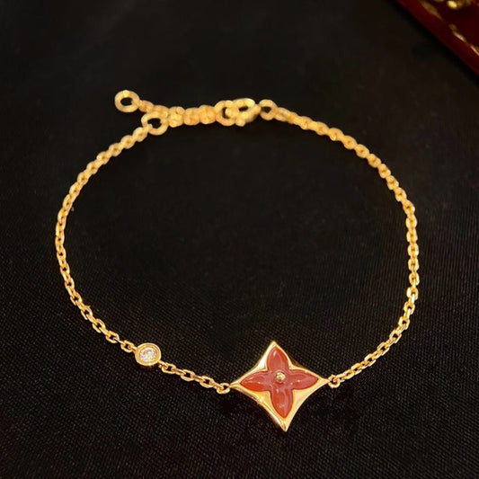 [Sophire]COLOR STAR CARNELIAN ROSE GOLD DIAMOND BRACELET