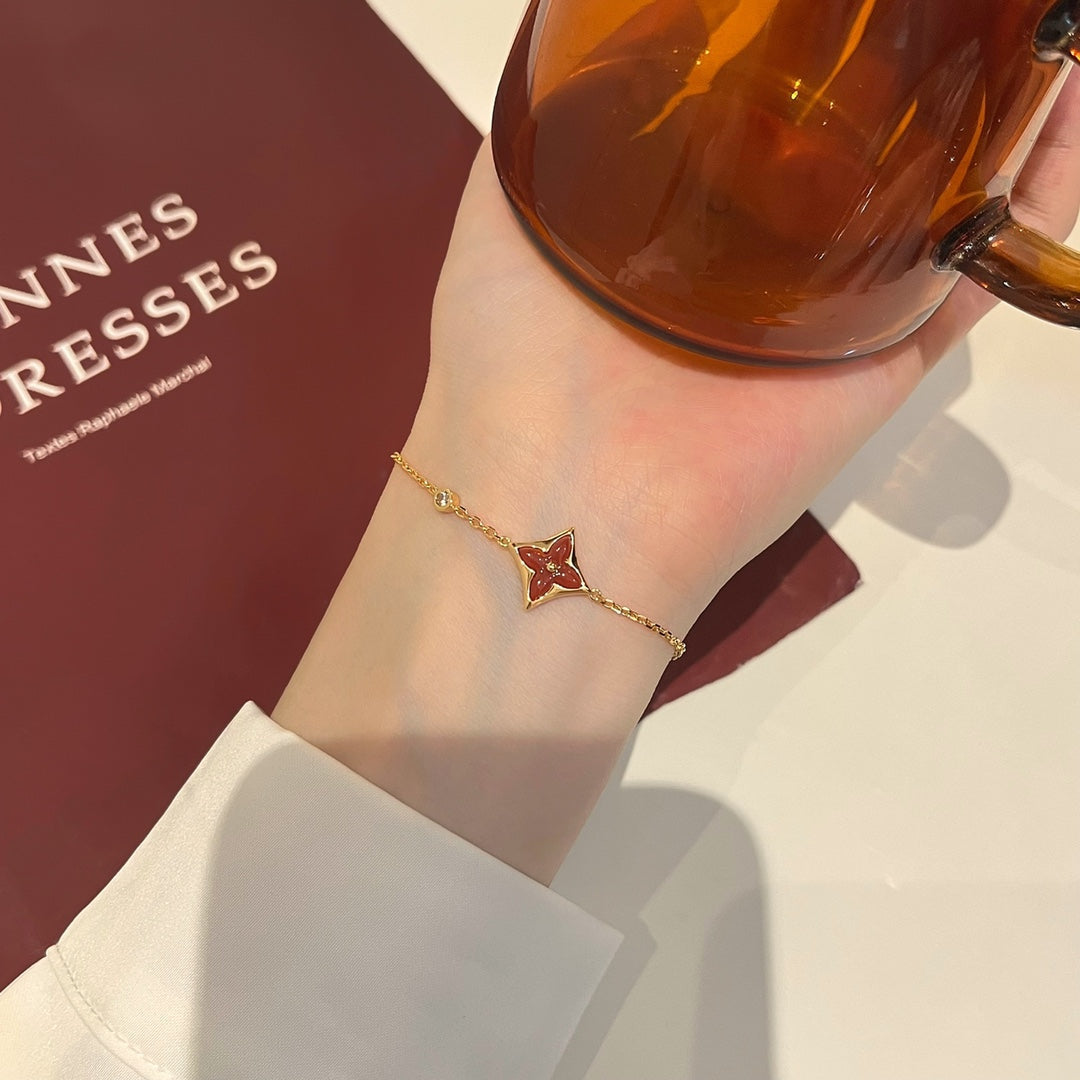 [Sophire Jewelry ]COLOR STAR CARNELIAN PINK GOLD DIAMOND BRACELET