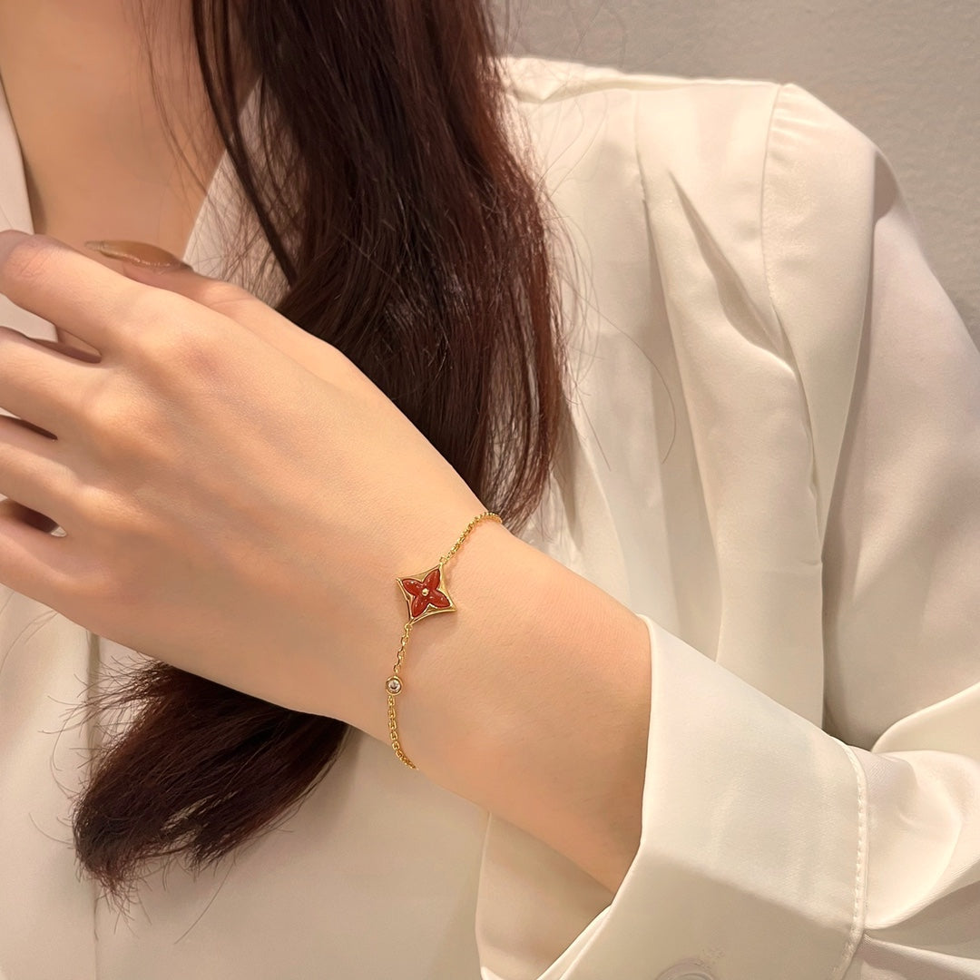 [Sophire Jewelry ]COLOR STAR CARNELIAN PINK GOLD DIAMOND BRACELET