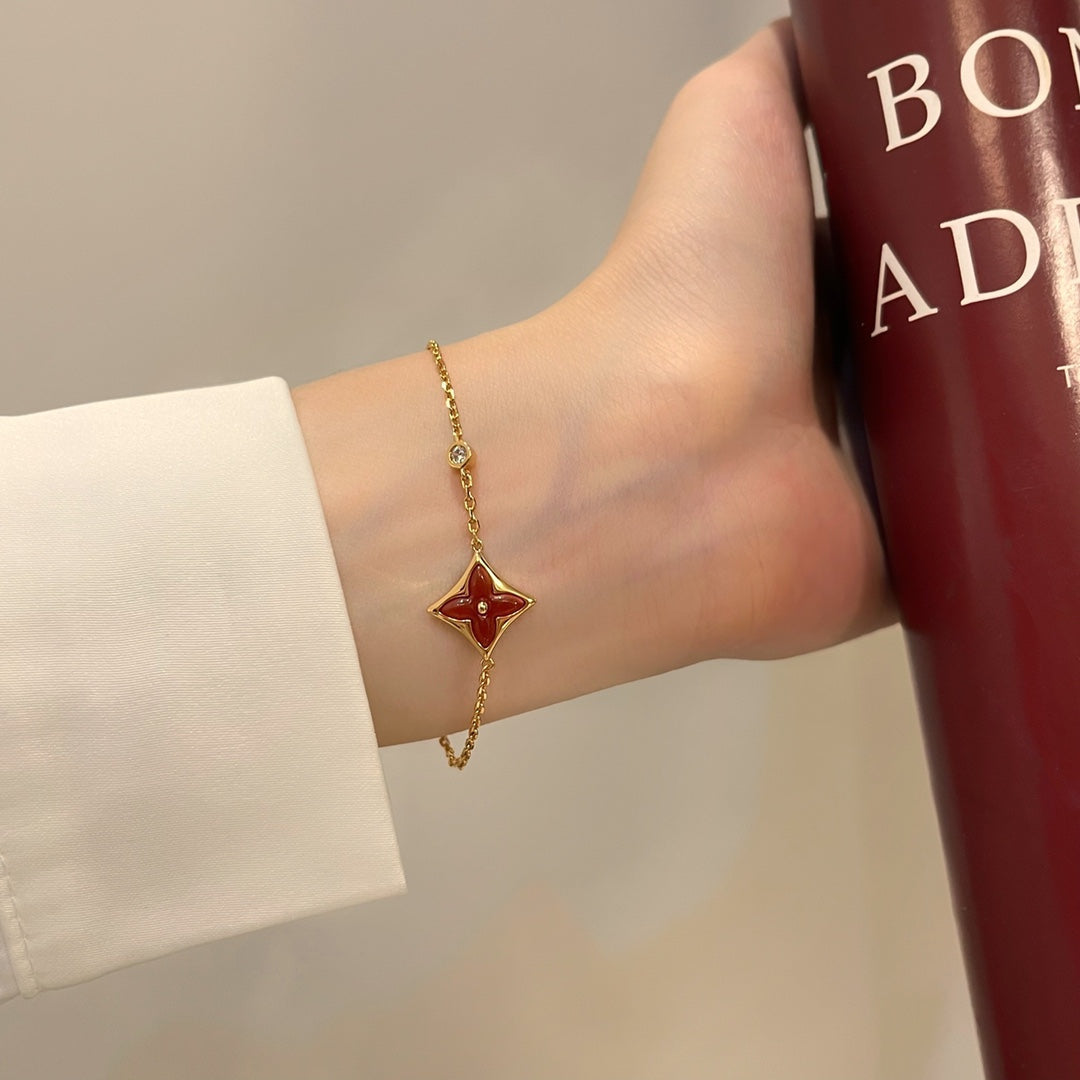 [Sophire Jewelry ]COLOR STAR CARNELIAN PINK GOLD DIAMOND BRACELET