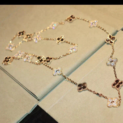 [Sophire Jewelry ]CLOVER 20 MOTIFS LASER DIAMOND NECKLACE