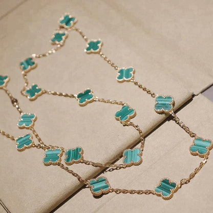 [Sophire Jewelry ]CLOVER 20 MOTIFS MALACHITE GOLD