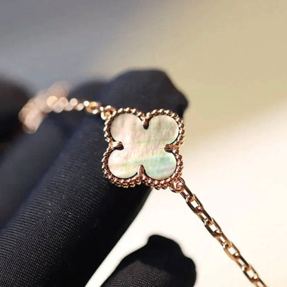 [Sophire Jewelry ]CLOVER 20 MOTIFS DARK MOP DIAMOND  NECKLACE