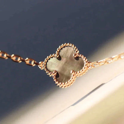 [Sophire Jewelry ]CLOVER 20 MOTIFS DARK MOP DIAMOND  NECKLACE