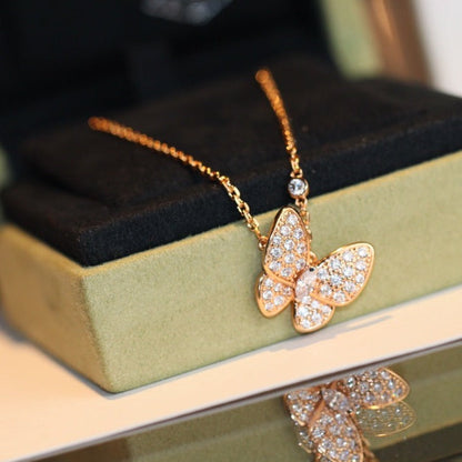 [Sophire Jewelry ]BUTTERFLY DIAMOND NECKLACE