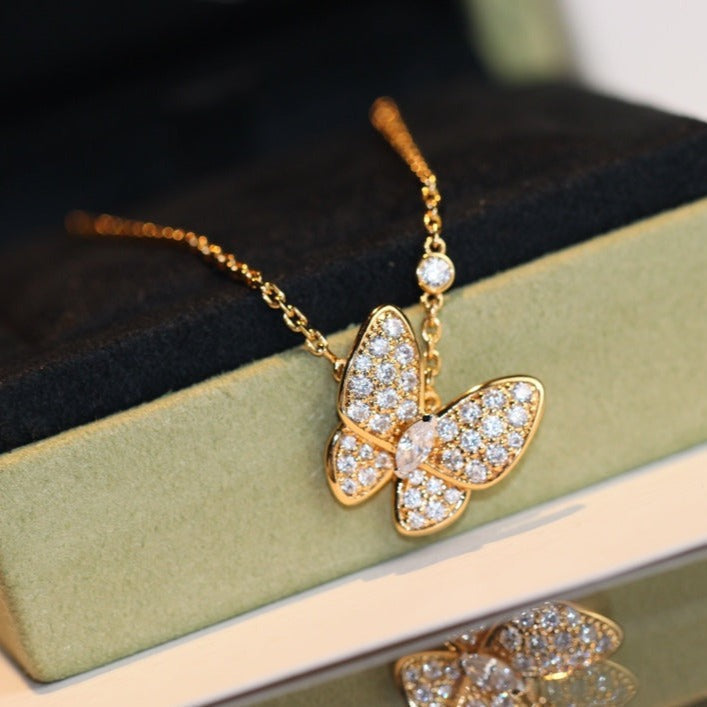 [Sophire Jewelry ]BUTTERFLY DIAMOND NECKLACE