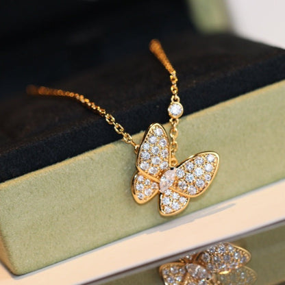[Sophire Jewelry ]BUTTERFLY DIAMOND NECKLACE