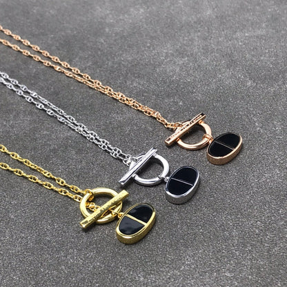 [Sophire Jewelry ]CHAINE VERSO BLACK CERAMIC  NECKLACE