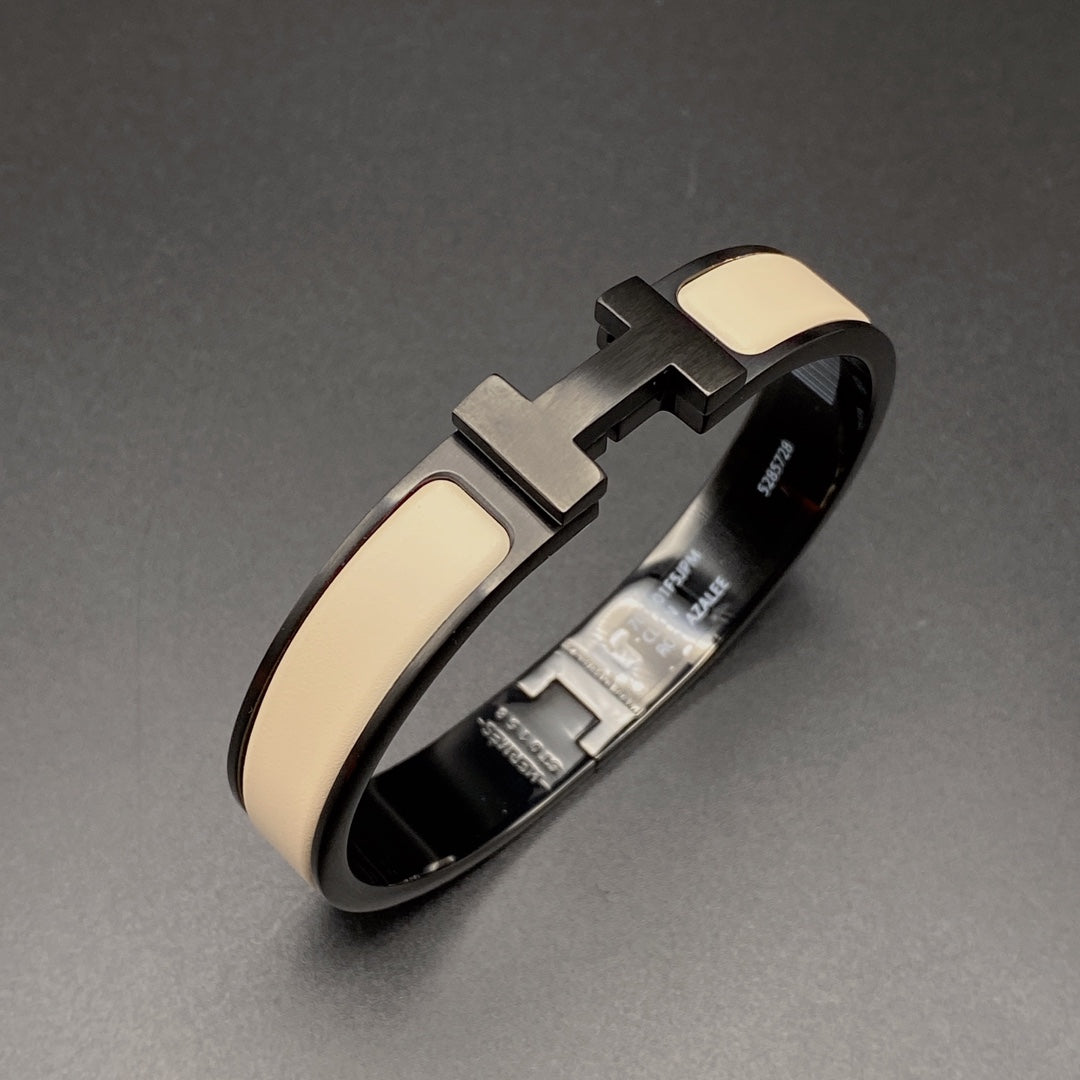 [Sophire Jewelry ]H BRACELET 12MM BLACK BEIGE CERAMIC