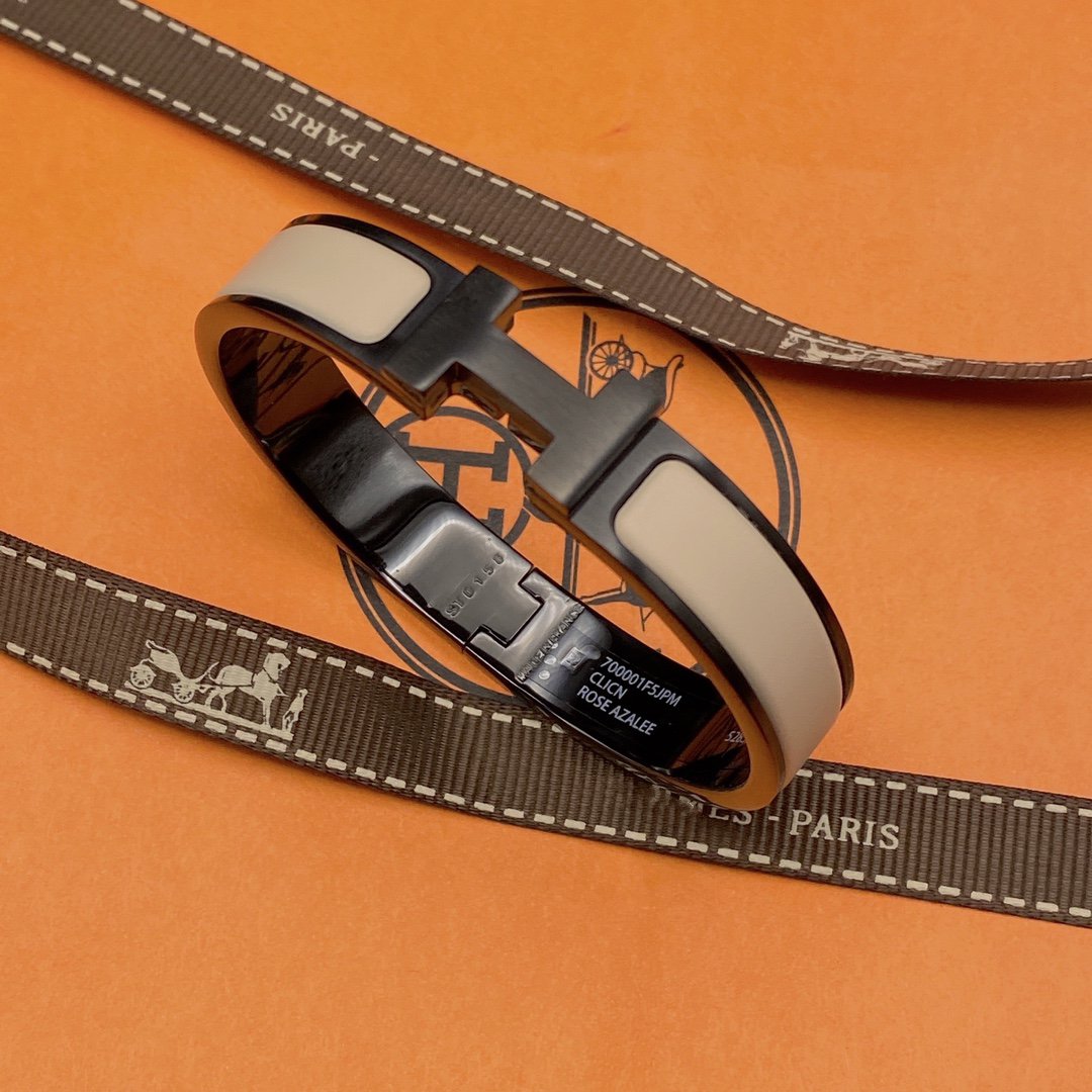 [Sophire Jewelry ]H BRACELET 12MM BLACK BEIGE CERAMIC