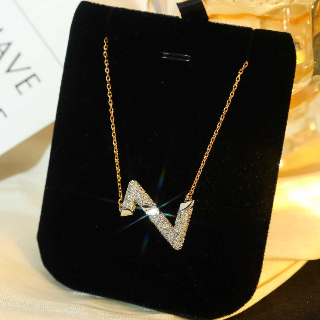 [Sophire Jewelry ]VOLT SILVER DIAMOND PEDANT NECKLACE