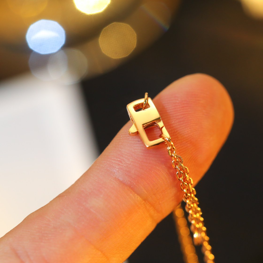 [Sophire Jewelry ]STAR AND SUN DIAMOND PINK GOLD NECKLACE