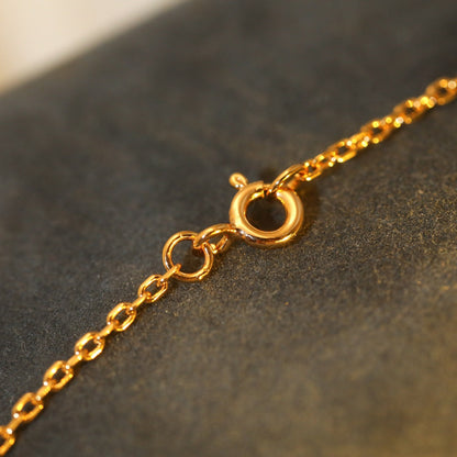 [Sophire Jewelry ]SUN PEDANT PINK GOLD 1 DIAMOND NECKLACE