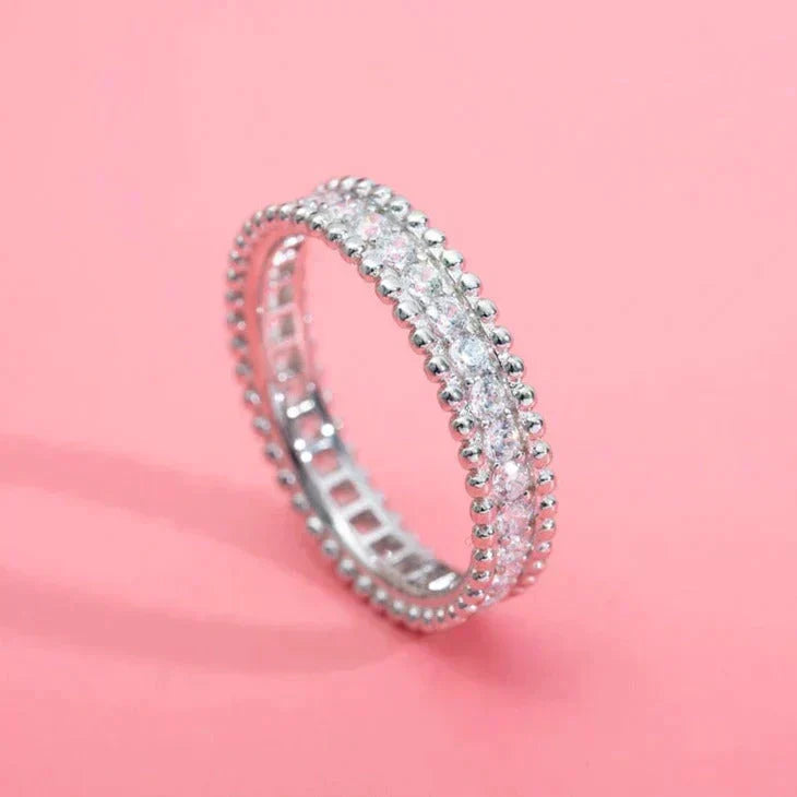 [Sophire Jewelry ]PERLEE DIAMOND SILVER RING