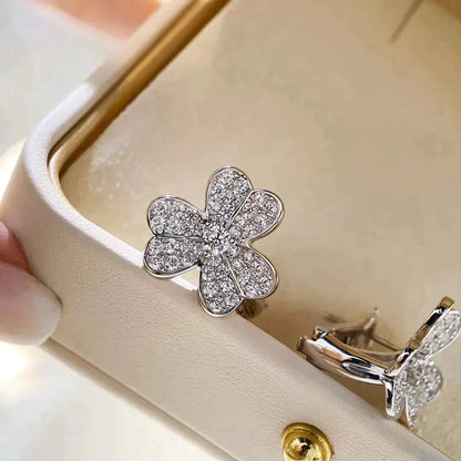[Sophire Jewelry ]CLOVER COMOS DIAMOND EARRINGS SILVER