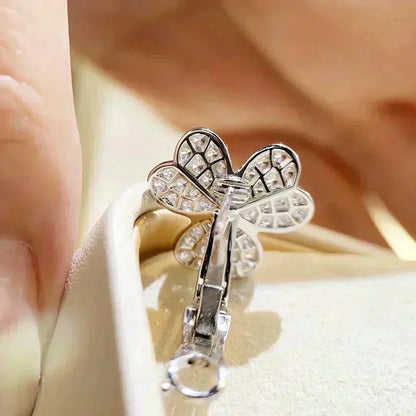 [Sophire Jewelry ]CLOVER COMOS DIAMOND EARRINGS SILVER
