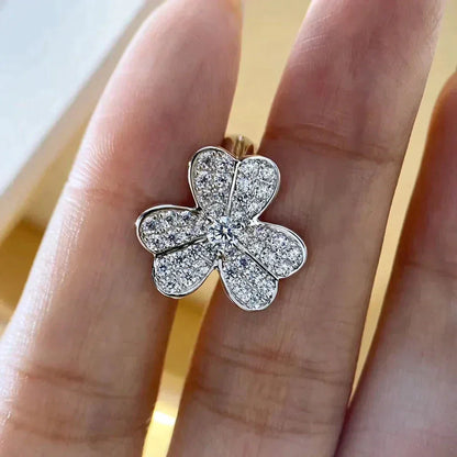 [Sophire Jewelry ]CLOVER COMOS DIAMOND EARRINGS SILVER