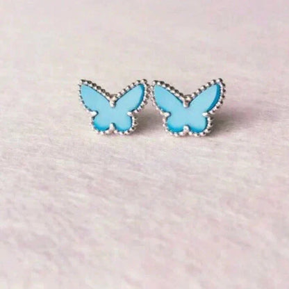 [Sophire Jewelry ]BUTTERFLY TURQUOISE EARRINGS SILVER