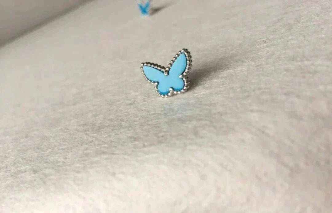 [Sophire Jewelry ]BUTTERFLY TURQUOISE EARRINGS SILVER
