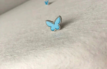 [Sophire Jewelry ]BUTTERFLY TURQUOISE EARRINGS SILVER