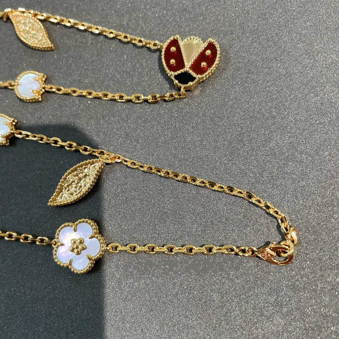[Sophire Jewelry ]LUCKY SPRING 15 MOTIFS GOLD NECKLACE