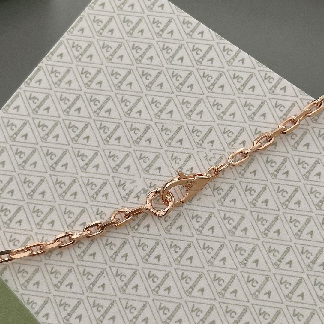 [Sophire Jewelry ]LUCKY SPRING 15 MOTIFS ROSE GOLD NECKLACE