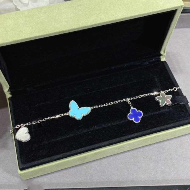 [Sophire Jewelry ]LUCKY SPRING SILVER BRACELET 4 MOTIF
