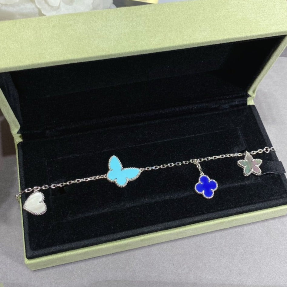 [Sophire Jewelry ]LUCKY SPRING SILVER BRACELET 4 MOTIF
