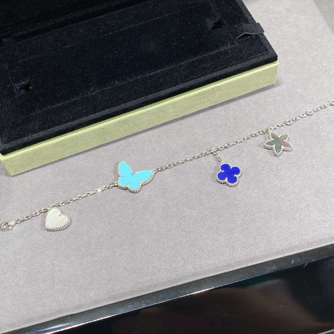 [Sophire Jewelry ]LUCKY SPRING SILVER BRACELET 4 MOTIF