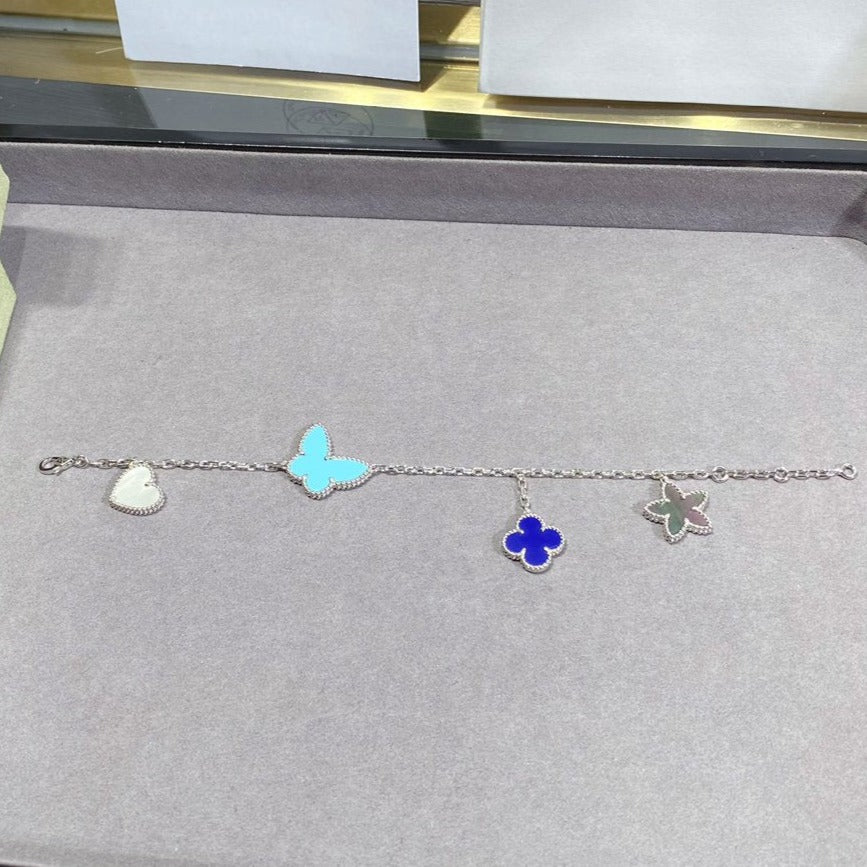 [Sophire Jewelry ]LUCKY SPRING SILVER BRACELET 4 MOTIF