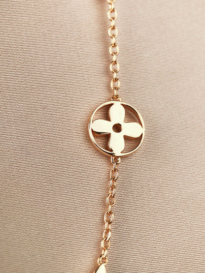 [Sophire Jewelry ]STAR AND SUN 7 MOTIFS GOLD BRACELET