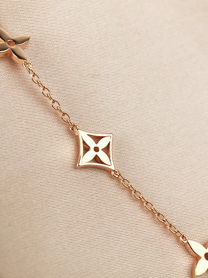 [Sophire Jewelry ]STAR AND SUN 7 MOTIFS GOLD BRACELET