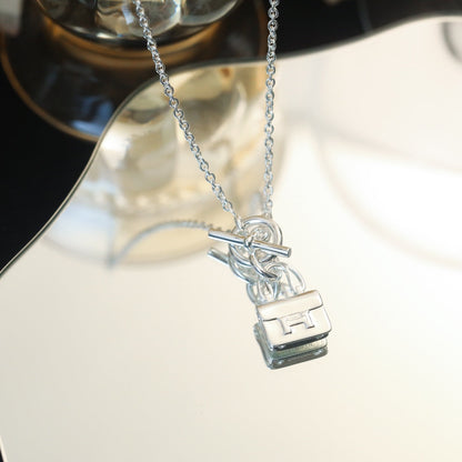 [Sophire Jewelry ]POP H PEDANT SILVER NECKLACE