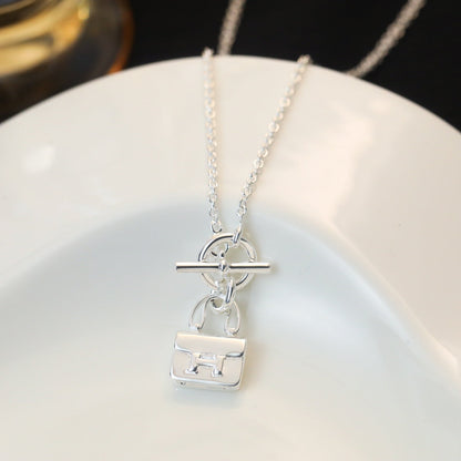 [Sophire Jewelry ]POP H PEDANT SILVER NECKLACE